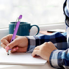 Click-Type Black Ballpoint Pen With Capacitive Touch Plastic Gourd Barrel
