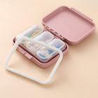3-Grid Wheat Straw Sealed Daily Medicine Storage Boxes