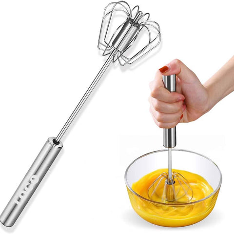 12'' Stainless Steel Press Spin Whisk