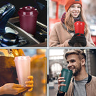 16 oz Reusable Coffee Cups with Lids