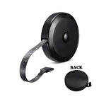 All Black Portable Round Measuring Tape, Retractable Design