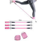 Hip Training Ankle Strap Set with Stretch Cord