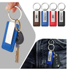 Rectangular Leather Keychain