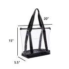 Clear Security Zipper Tote Bag