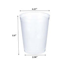 White 12oz Plastic Frosted Cup