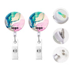 Crystal Glass Retractable Badge Holders