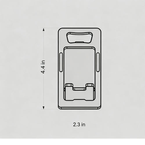 Card-style foldable portable aluminum alloy phone stand