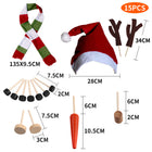 Snowman Dress-Up Set Of 15 Pcs / Christmas Prop Kit