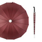 16-Rib Long-Handle Automatic Umbrella With Waterproof Case
