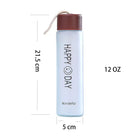 12 OZ Trendy Frosted Glass Water Bottle