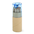 12 Colored Pencils In Tube W/Sharpener