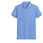Turned Collar Short-sleeve Polo Shirt