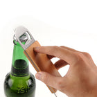 Wooden Handle Stainless Steel Flat Bottle Opener