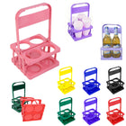 Portable 4-Hole Folding Beer Basket With Handle
