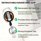 Lanyard Retractable Badge Reel With ID Card Holder