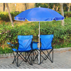 2-Seater Folding Chair with Umbrella & Cooler