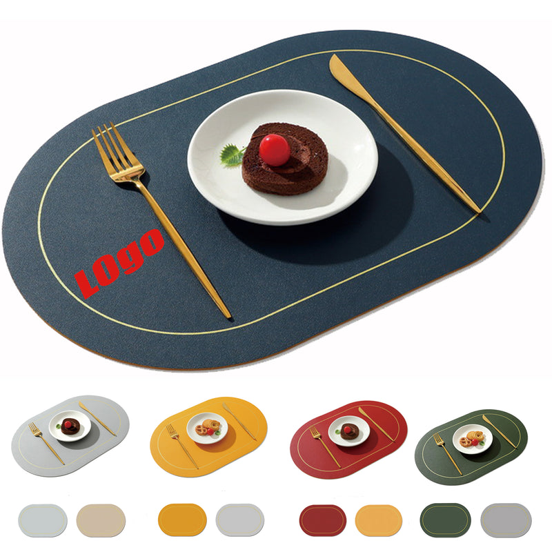 Kitchen Table Faux Leather Two-Color Placemat