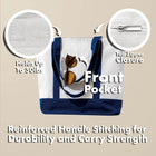 Premium Heavy Canvas Tote With Zipper Pocket