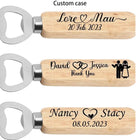Stainless Steel Bottle Opener With Oak Handle/ Wedding Gift