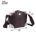 Stainless Steel Outdoor Wine Bottle With Leather Case