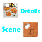 Square Anti-Slip Leather Bottle Opener