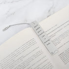 Metal Bookmark with Leaf Pendant