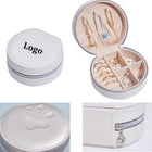 Pu Leather Small Round Jewelry Case