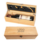 Bamboo Wood Wine Box Kits With Wine Tools And Accessories