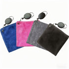 Golf Microfiber Cleaning Towel Double-Layer With Hook