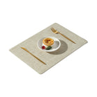 Double-Sided Fabric-Textured Leather Placemat