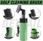 Golf Cleaning Brush with Retaining Clip and Squeeze Bottle