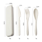 Portable Wheat Straw Cutlery Set