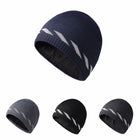 Reflective Silk Beanie Outdoor Night Work Knit Hats