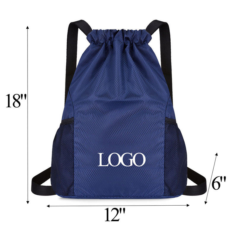 Diamond Check Drawstring Pocket With Side Pocket
