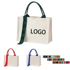 Canvas Bag With Ribbon Design