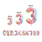Number Balloons Foil Helium