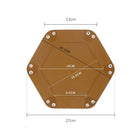 Hexagonal Velvet Dice Tray-Foldable Storage Case