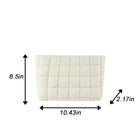 3D Yarn-Embroidered Logo Puffy Quilted Makeup Bag