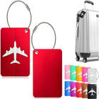 Metal Suitcase Labels Luggage Tags Stainless Steel Loops