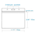 Horizontal ID Card Name Tag Badge Holder