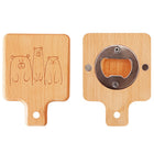 Wooden Magnetic Bottle Opener Fridge Magnet