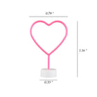 Heart Shaped Led Neon Signs With Stand