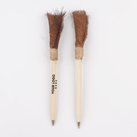 Broom-shaped pen