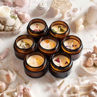 Customized Logo Amber Glass Jar Soy Wax Candle Gift