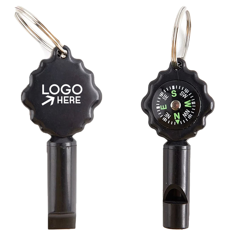 Compass Whistle Keychain
