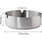 Stainless Steel Ashtray w/3 Grooves