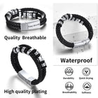 Gothic/Retro Multi-Strand Braided Leather Bracelet