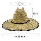 Straw Hat With Custom Patch And Full Color Underbrim Imprint