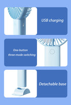 Usb Rechargeable Handheld Fan With Phone Stand