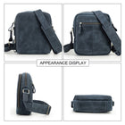 Vintage Crazy Horse Cowhide Men's Crossbody Bag